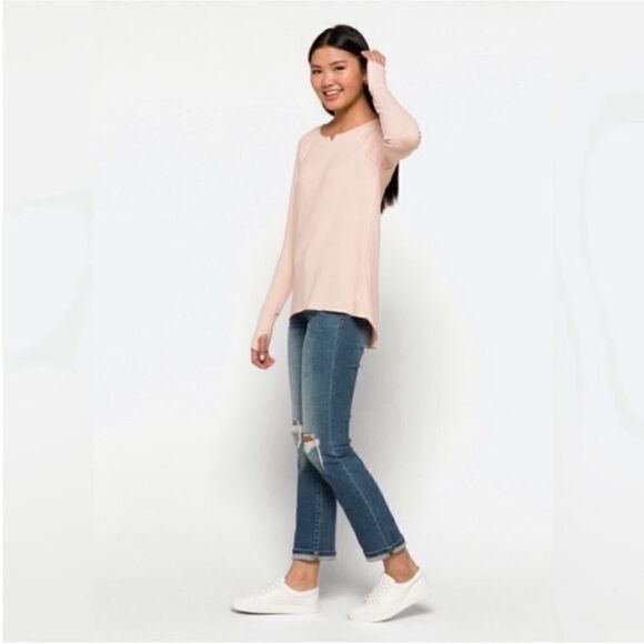 Michael Stars NWT treasure notch neck top in Sweet Pea Size XL - Picture 4 of 6